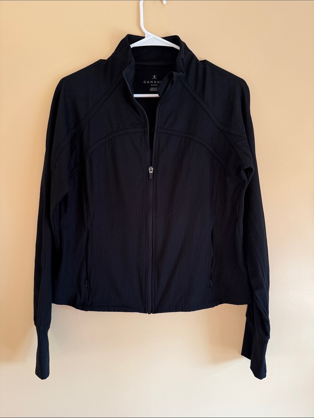 Danskin Black Full-Zip Utility Jacket